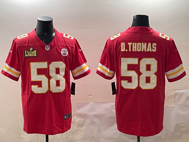 Men Kansas City Chiefs #58 D.Thomas Red Second generations 2025 Nike Limited NFL Jersey style 3->kansas city chiefs->NFL Jersey